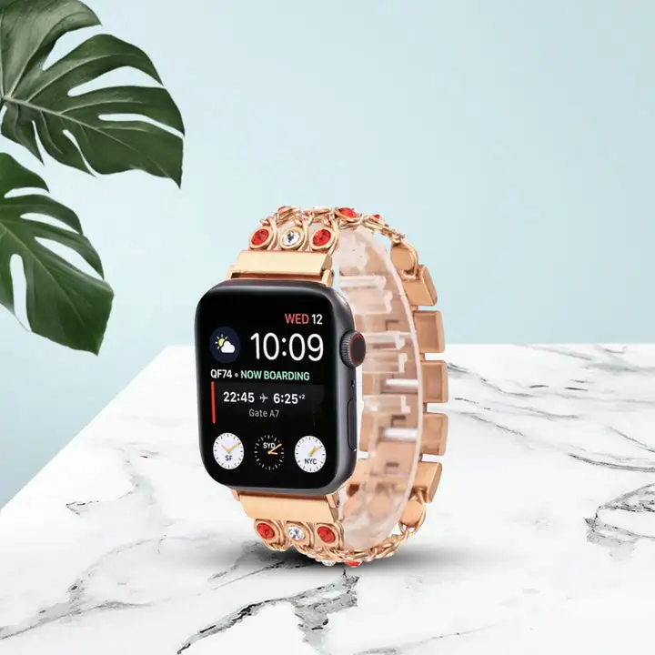 Cape Diablo crystal Apple Watch band with luxury jewelry-like design for women