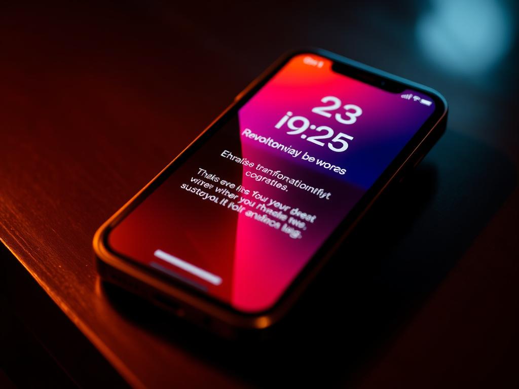 A high-impact close-up of an iPhone screen displaying a groundbreaking iOS26 feature, bathed in warm, dramatic lighting that highlights the screen's crisp, vivid details. The interface showcases a revolutionary new tool or functionality, its visual design elegant and intuitive. The iPhone is positioned prominently in the frame, its sleek, metallic body reflecting the scene's dramatic chiaroscuro lighting. The background is blurred, keeping the focus squarely on the transformative iOS26 functionality that has captivated millions of users. An atmosphere of awe and discovery permeates the image, hinting at the far-reaching implications of this newfound technological marvel.