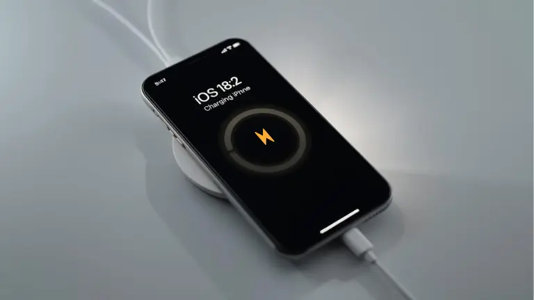 iPhone 16 showing new iOS 18.2 charging animation and adaptive charging feature